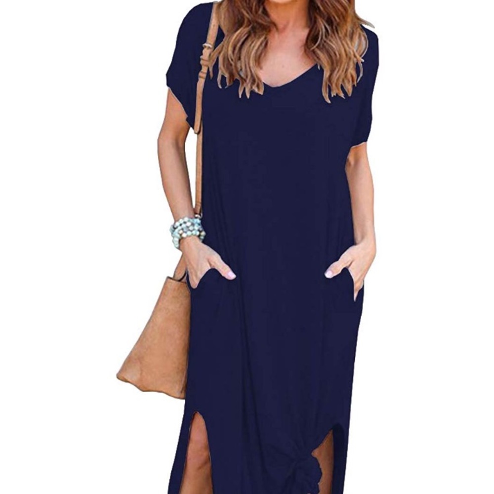 Casual Navy Maxi